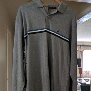 XL Nautica long sleeve polo EUC!
